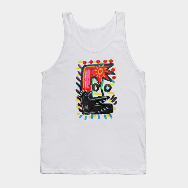 bird  face Tank Top by Angel Rivas